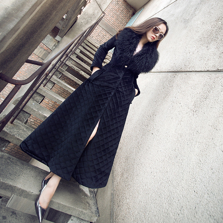 Women's Cotton Clothes Lengthened Coat Women's Knees