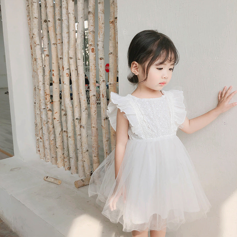 Children&amp;amp;#039;s Dress Children&amp;amp;#039;s Dress Lace Vest Gauze Skirt