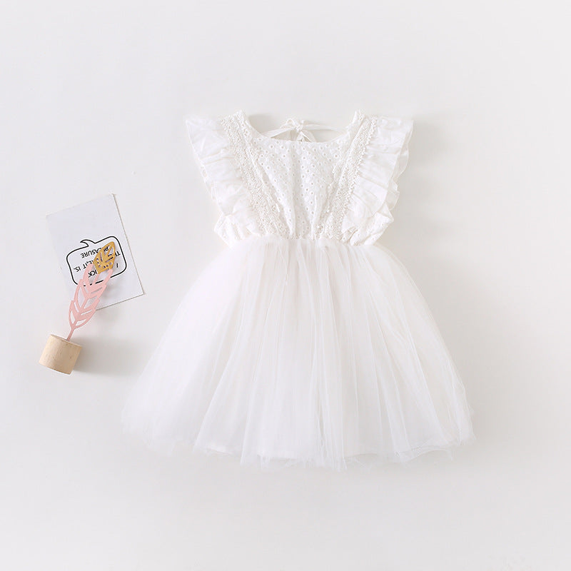 Children&amp;amp;#039;s Dress Children&amp;amp;#039;s Dress Lace Vest Gauze Skirt