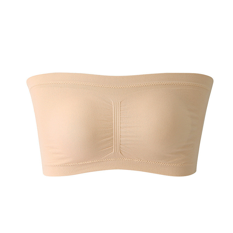 Foreign Trade Double-layer Lengthened Size Strapless Wrapped Breasts Women&#039;s Detachable Breast Pads Summer Thin Invisible Underwear Cross-border