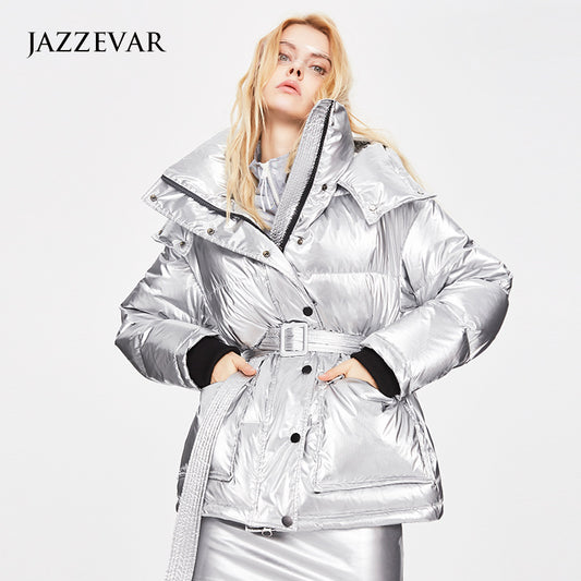 Jia Zehua 2020 Winter New Style Thickened Mid-length Waist Down White Duck Down Jacket Women&#039;s Laces Are Thin And Warm