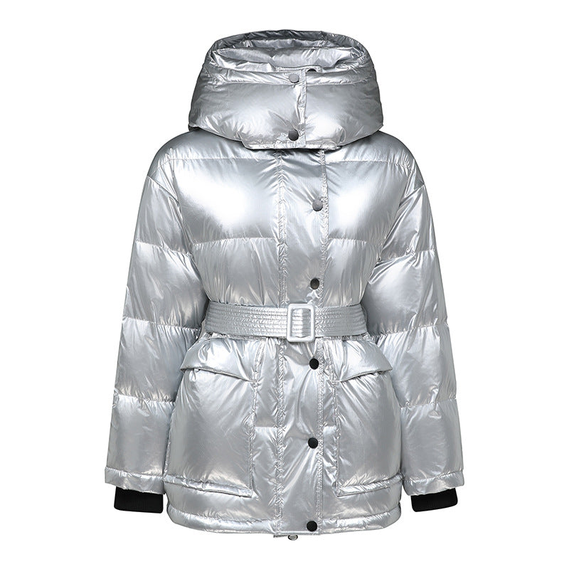 Jia Zehua 2020 Winter New Style Thickened Mid-length Waist Down White Duck Down Jacket Women&#039;s Laces Are Thin And Warm