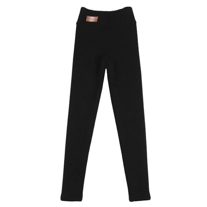 Exclusively For 2022 Autumn Lamb Cashmere Plus Velvet Thick High Waist Outer Wear Slim Slimming Pants