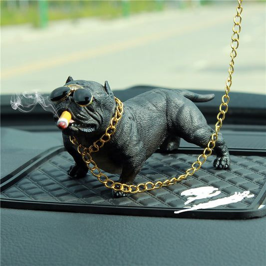 Car Bull Dog Decoration Piece. Trending Dog accessory