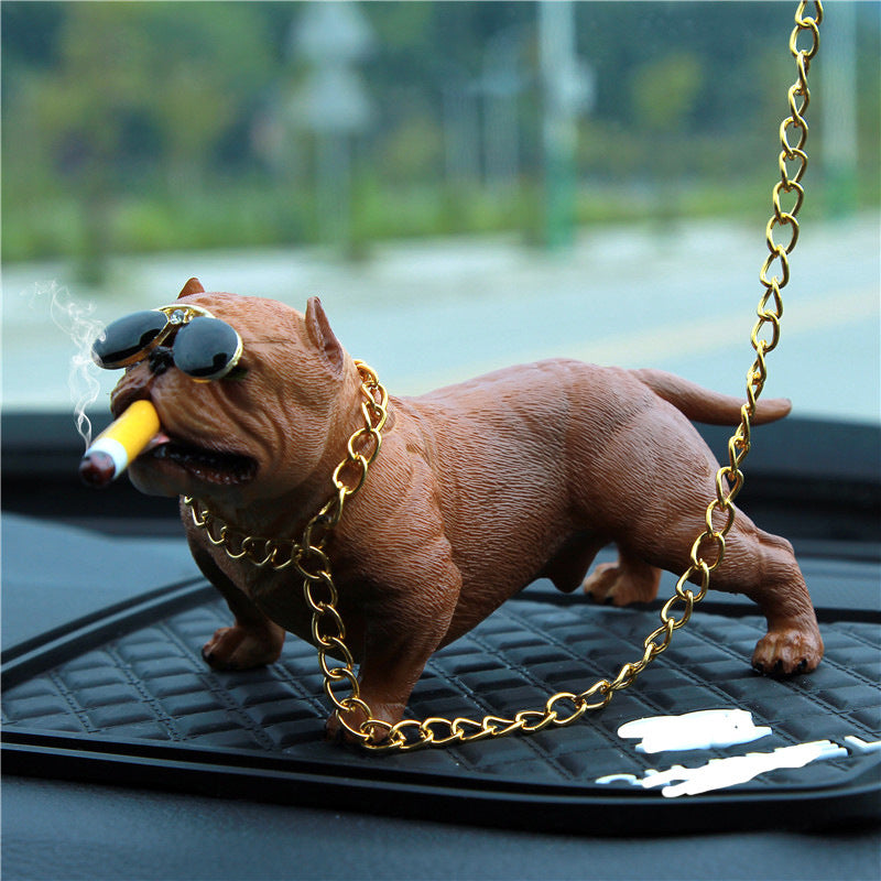 Car Bull Dog Decoration Piece. Trending Dog accessory