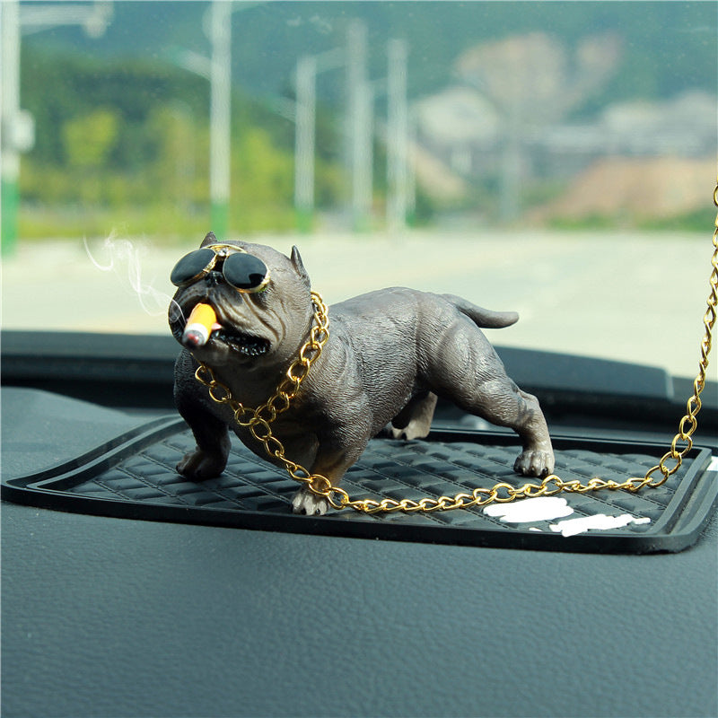 Car Bull Dog Decoration Piece. Trending Dog accessory