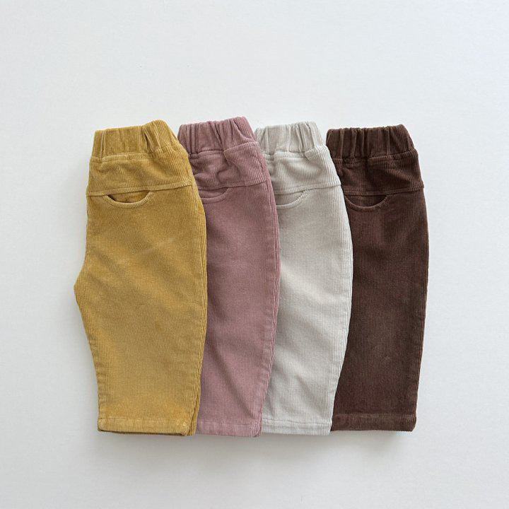 Autumn Korean Style Children&#039;s Pants Medium And Small Children&#039;s Corduroy Pants Men&#039;s And Women&#039;s Baby Children&#039;s Spring And Autumn Western Style All-match Slim Casual Pants