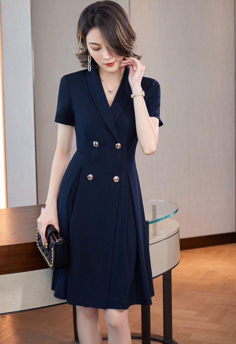 High-end Suit Dress Female Summer 2021 New OL Temperament Beauty Salon Formal Dress Senior Professional Dress Skirt Work Clothes