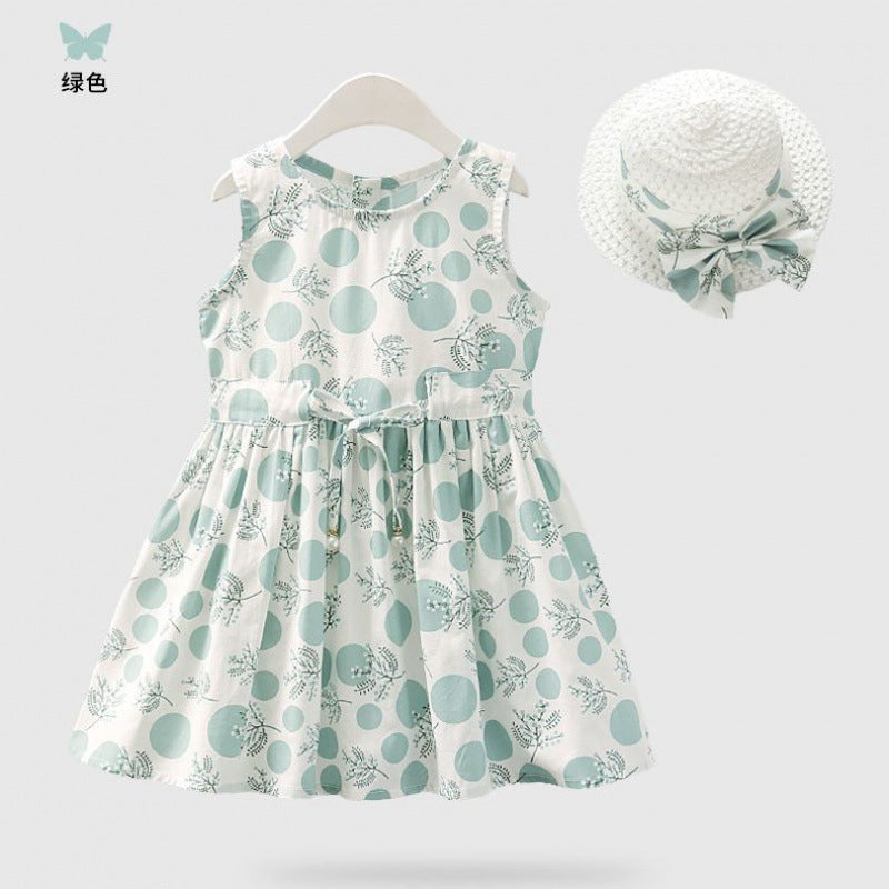 Girls Dress Pure Cotton Summer Dress 2023 New Baby Girl Vest Dress Summer Korean Style Princess Dress Children&#039;s Dress