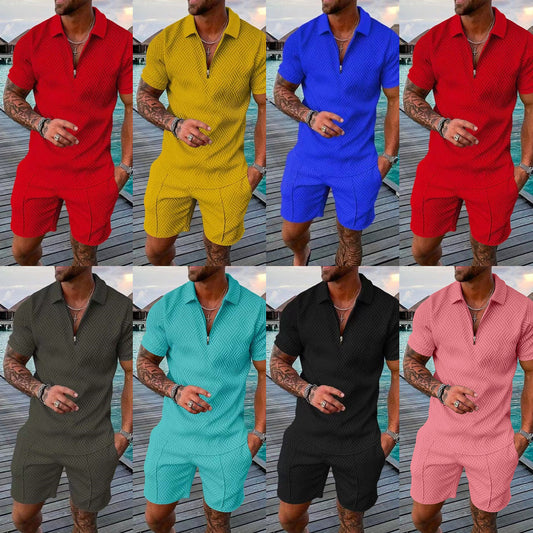 Independent Station European And American Cross-border New Men&#039;s Printed POLO Shirt Suit Lar Short-sleeved Pullover Casual Men&#039;s T-shirt
