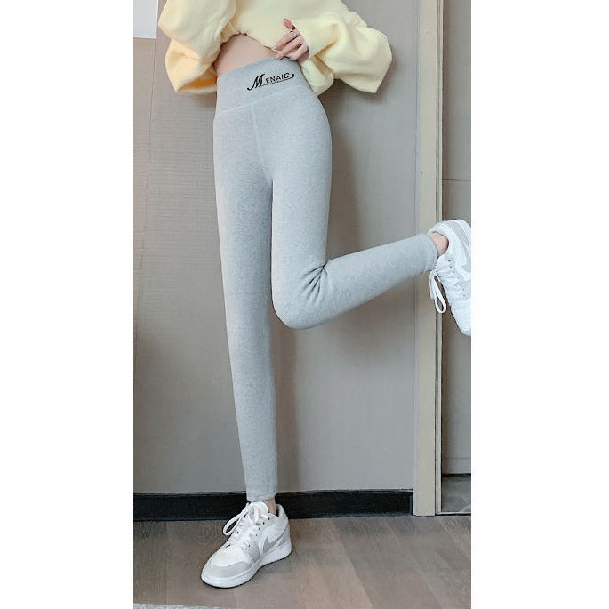 Extra Thick Cloud Velvet Leggings Autumn And Winter Women&amp;#039;s Winter New Style Plus Velvet Thick High Waist Warm Pants Cotton Pants Cross-border C