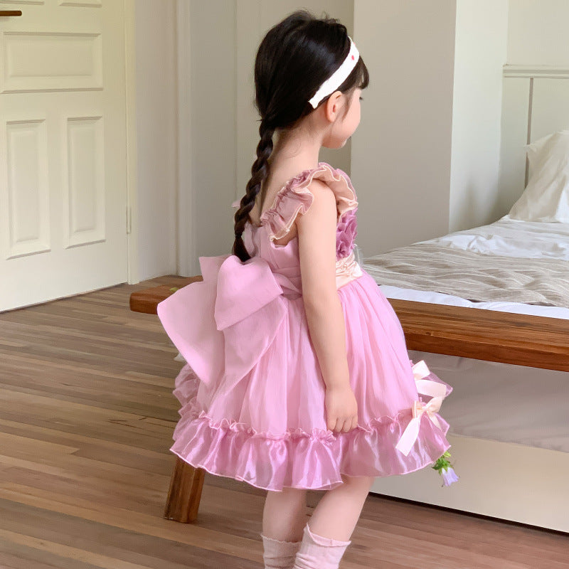 Lolita Princess Dress Girls Dress  New Children&amp;amp;amp;#039;s Suspender Dress Sweet Bow Knot