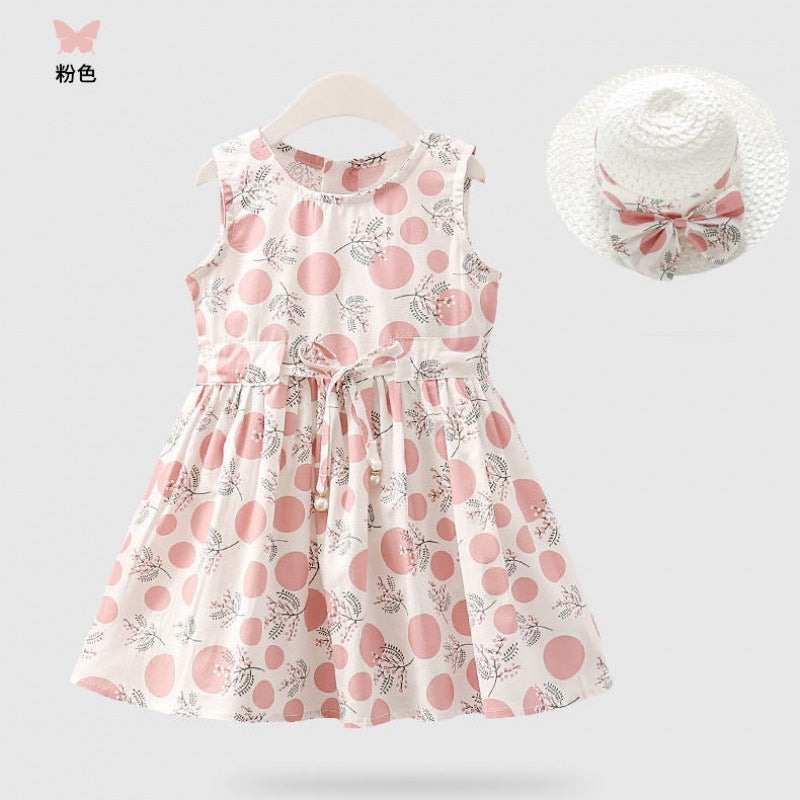 Girls Dress Pure Cotton Summer Dress 2023 New Baby Girl Vest Dress Summer Korean Style Princess Dress Children&#039;s Dress