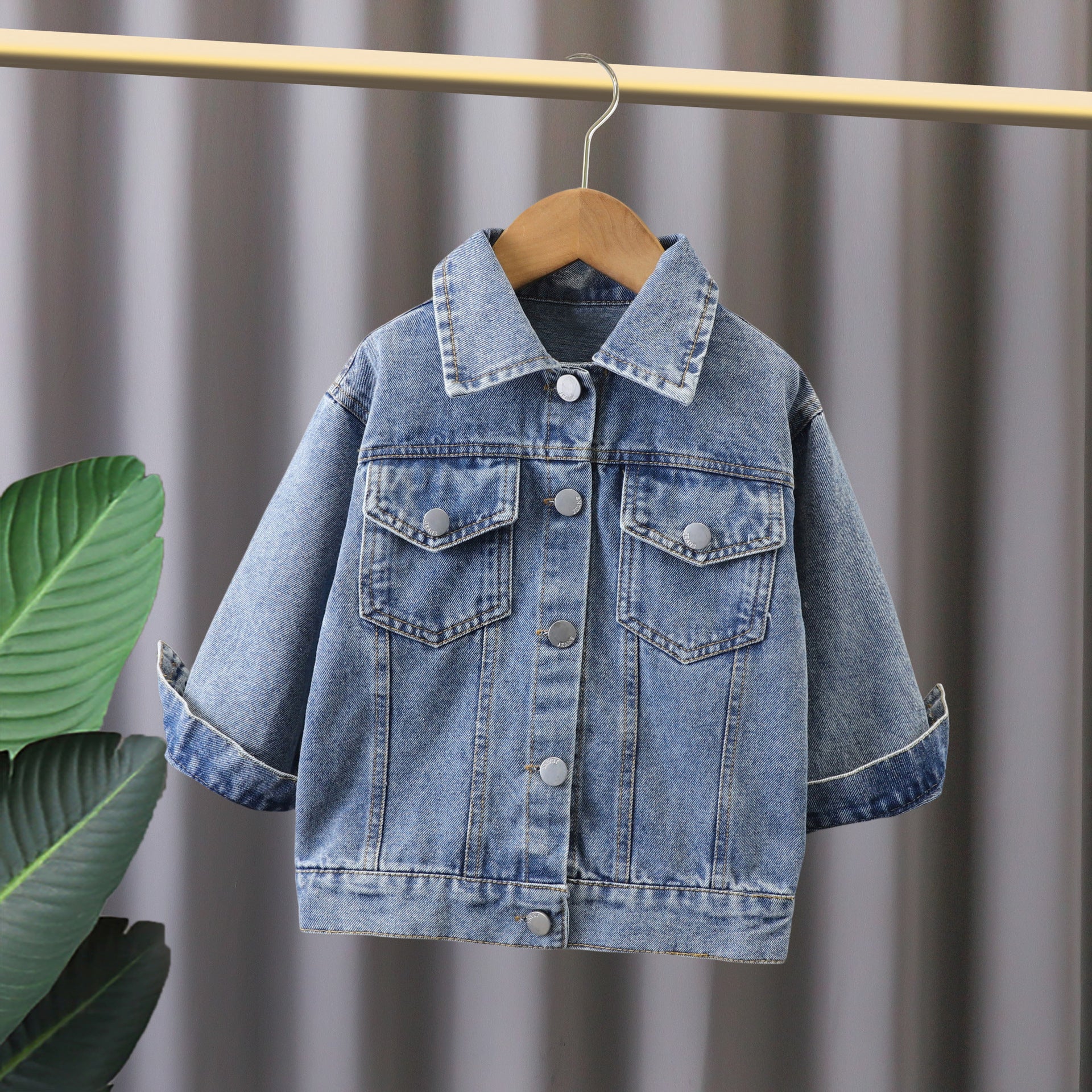 Girls&#039; Denim Coat 2024 New Style Baby Girls&#039; Clothes Western Style Spring And Autumn Clothes Baby Children&#039;s Autumn Coat Foreign Trade