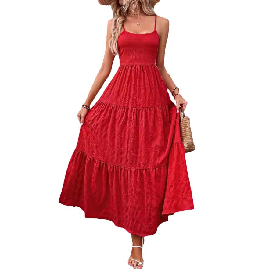 2024 Spring And Summer Foreign Trade Women&#039;s Vacation Sling Dress