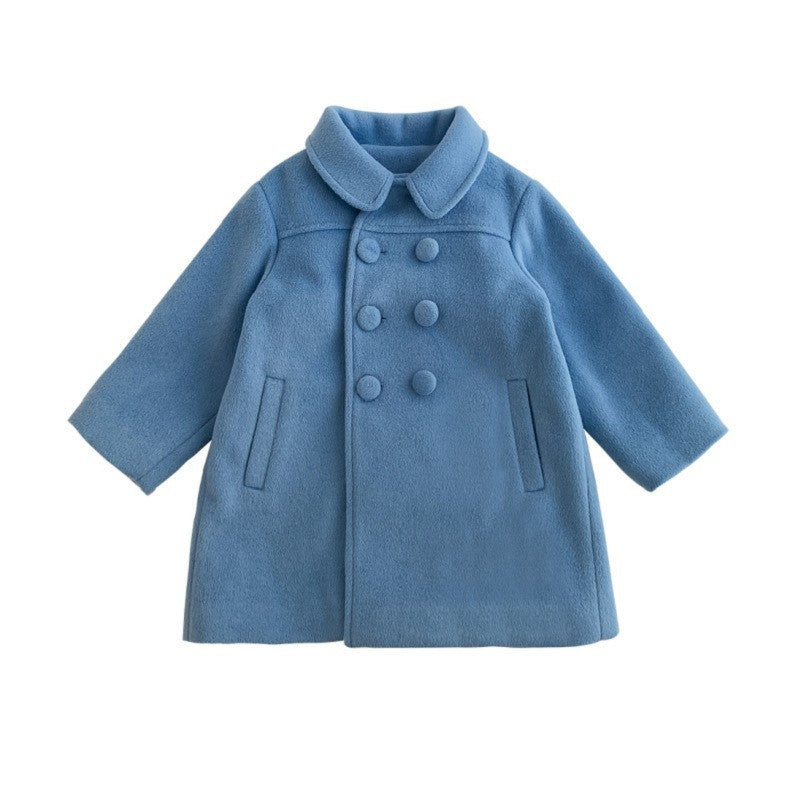 Korean Version Of Children&#039;s Coat 2022 Winter Children&#039;s Long Girls Cotton Padded Double-breasted Coat Wholesale