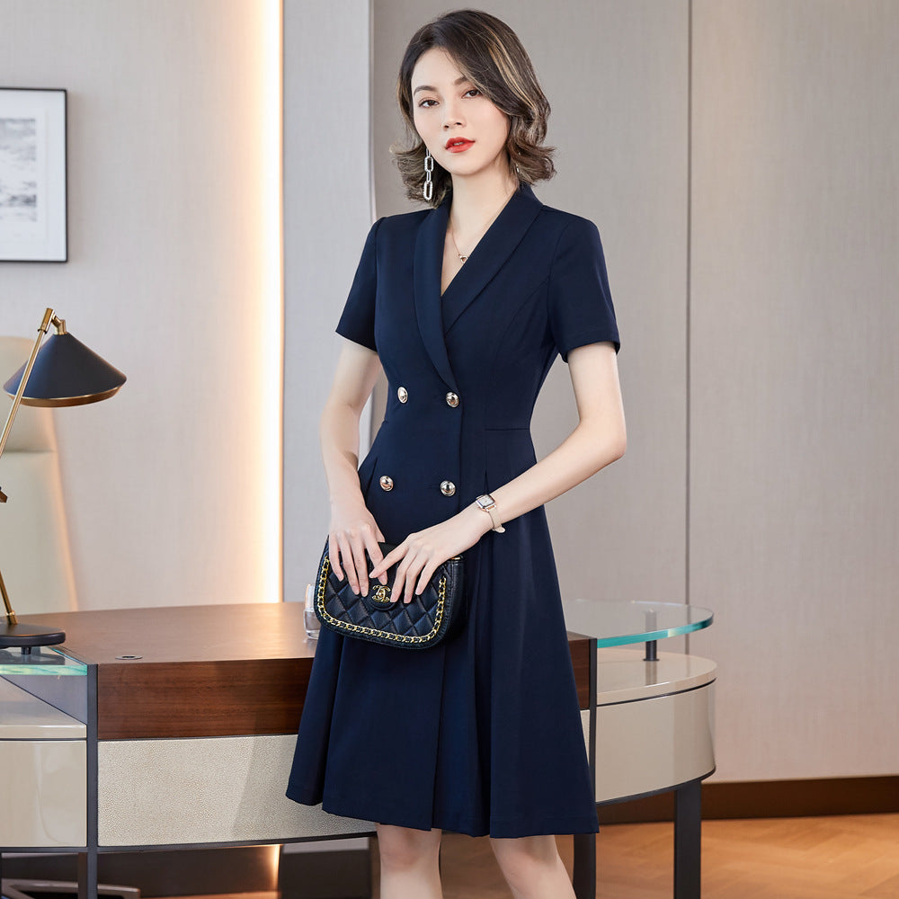 High-end Suit Dress Female Summer 2021 New OL Temperament Beauty Salon Formal Dress Senior Professional Dress Skirt Work Clothes