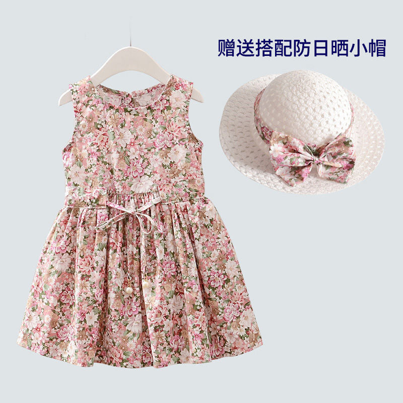 Girls Dress Pure Cotton Summer Dress 2023 New Baby Girl Vest Dress Summer Korean Style Princess Dress Children&#039;s Dress