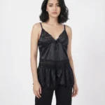 Women's Satin Lace Pajama Set | Luxury Cami & Pants Sleepwear