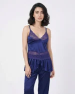 Women's Satin Lace Pajama Set | Luxury Cami & Pants Sleepwear - Image 5