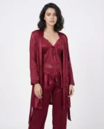 Women's Satin Lace Pajama Set | Luxury Cami & Pants Sleepwear - Image 8