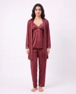 Women's Satin Lace Cami Pajama Set | Luxury Two-Piece Sleepwear - Image 10