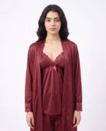 Women's Satin Lace Cami Pajama Set | Luxury Two-Piece Sleepwear - Image 13