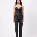 Women's Satin Lace Cami Pajama Set | Luxury Two-Piece Sleepwear