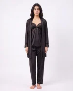 Women's Satin Lace Cami Pajama Set | Luxury Two-Piece Sleepwear - Image 2