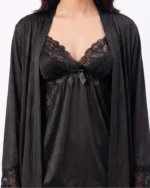 Women's Satin Lace Cami Pajama Set | Luxury Two-Piece Sleepwear - Image 4