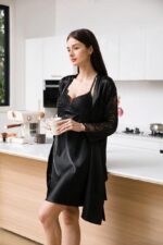 Satin Robe Set – Elegant Lace Nightwear