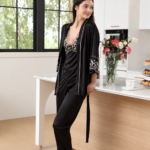 Satin Pajama Set – Elegant Lace Nightwear