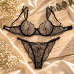 Lace Lingerie Set – Elegant Mesh Bra and Panty - Image 2